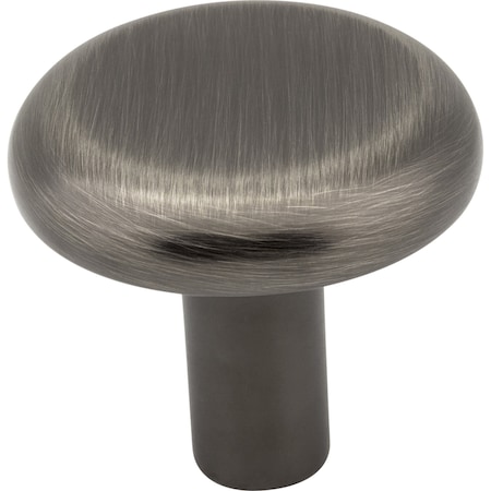 Elements 1-1/4" Diameter Brushed Pewter Round Seaver Cabinet Knob 511BNBDL